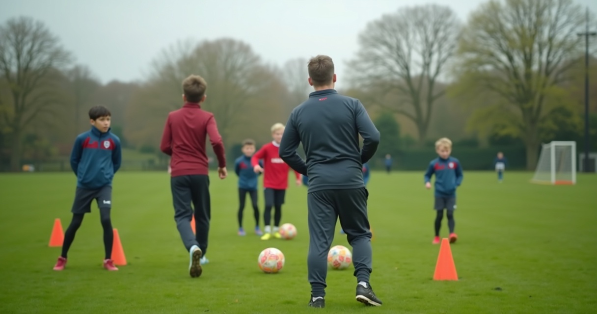 U16 Football Drill: Breaking Defensive Lines Through Pass Play